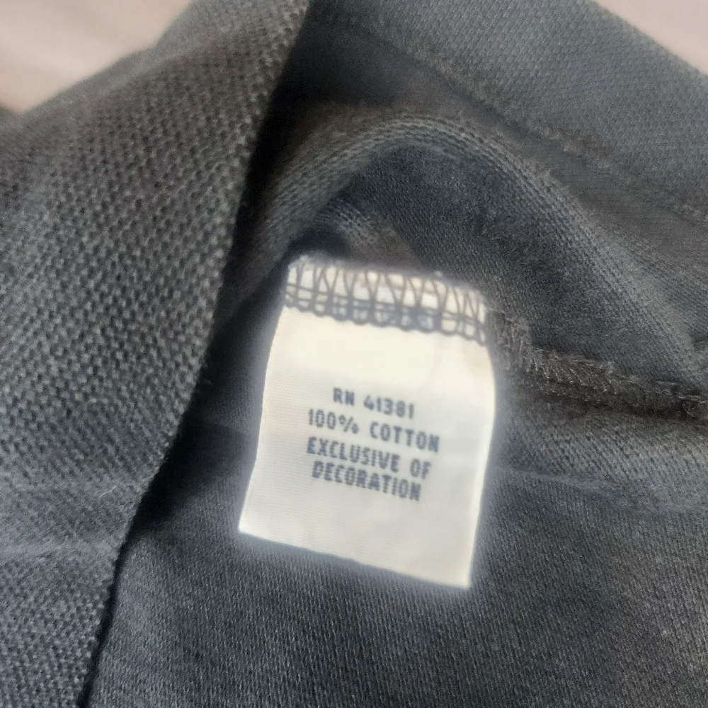 Polo By Ralph Lauren Black With Grey Logo Polo Shirt Basic 100%‎ Cotton RN 41381